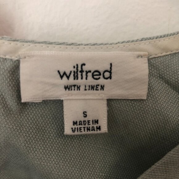 Aritzia Wilfred Octave Blouse Cropped Linen Blend Sleeveless Tank Top Size S 34" - Picture 4 of 7